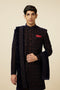 Manyavar Enchanting Velvet Blue Indo Western