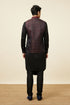 Manyavar Black Draped Kurta Jacket Set