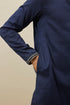Manyavar Midnight Blue Medallion Patterned Jacket Set