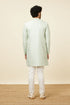 Manyavar Tea green Diamond Patterned Indo Western Set