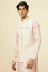 Manyavar Cream Self Design Jacket