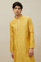 Manyavar Aurora Gold Vertical Patterned Kurta Set