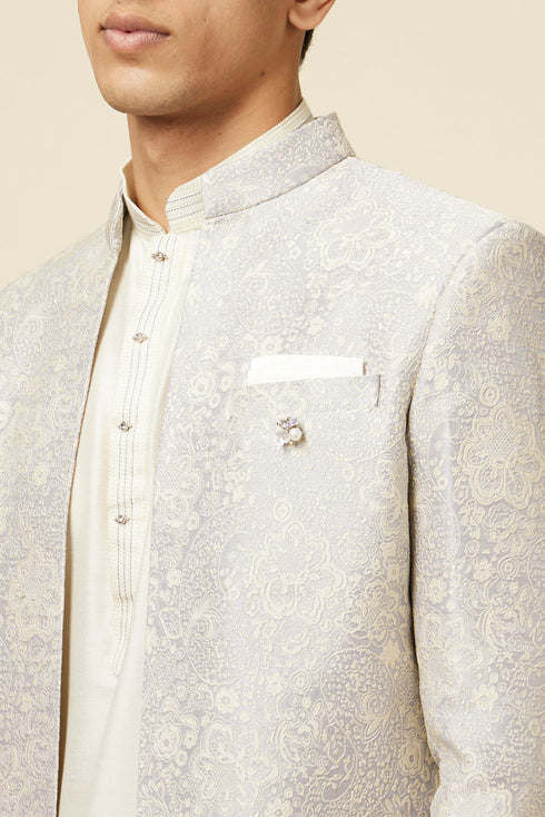 Manyavar Lilac Indo Western Set