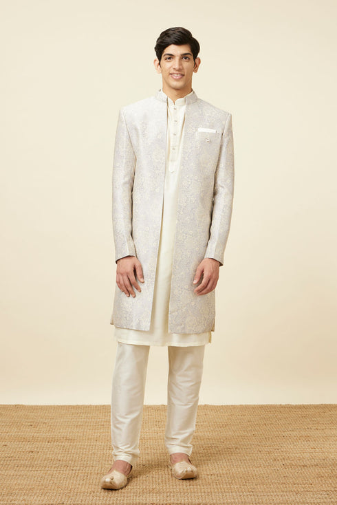 Manyavar Lilac Indo Western Set