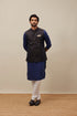 Manyavar Midnight Black Bel Buti Patterned Jacket