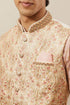 Manyavar Rich Cream Medallion Patterned Jacket