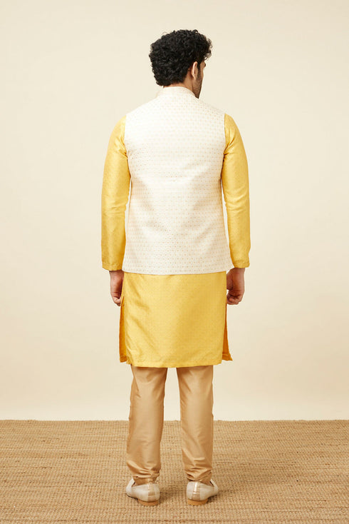 Manyavar Light Cream Booti Print Jacket