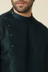 Manyavar Hunter Green Floral Patterned Jacket Set