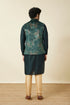 Manyavar Hunter Green Floral Patterned Jacket Set