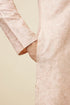Manyavar Soft Pink Bel Buti Patterned Kurta Set