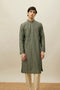 Manyavar Sage Green Diamond Patterned Kurta Set