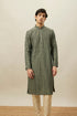 Manyavar Sage Green Diamond Patterned Kurta Set
