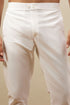 Manyavar Bright White Trellis Patterned Indo Western Set