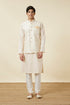 Manyavar Cannoli Cream Bel Buti Patterned Jacket