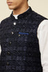 Manyavar Navy Blue Embroidered Sequinned Jacket