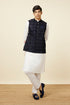 Manyavar Navy Blue Embroidered Sequinned Jacket