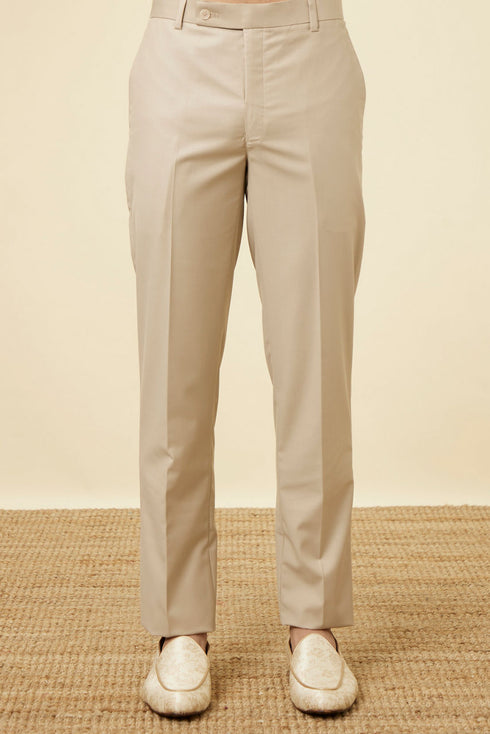 Manyavar Pistachio Green Ogee Patterned Suit