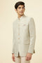 Manyavar Pistachio Green Ogee Patterned Suit