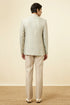 Manyavar Pistachio Green Ogee Patterned Suit