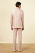 Manyavar Cream Pink Ogee Patterned Suit