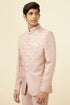 Manyavar Cream Pink Ogee Patterned Suit