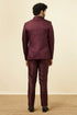 Manyavar Windsor Wine Ogee Patterned Suit