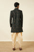 Manyavar Emerald Green Angrakha Style Indo Western Set