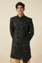 Manyavar Emerald Green Angrakha Style Indo Western Set