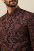 Manyavar Windsor Wine Angrakha Style Indo Western Set
