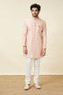 Manyavar Rosewater Pink Diamond Patterned Indo Western Set