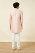 Manyavar Rosewater Pink Diamond Patterned Indo Western Set