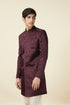 Manyavar Mauve Wine Botanical Printed Indo Western Set