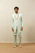 Manyavar Mint Julep Green Floral Patterned Indo Western Set