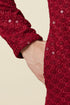Manyavar Chilli Pepper Red Floral Chikankari Embroidered Kurta Set