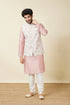 Manyavar Ivory White Bel Buti Printed Jacket