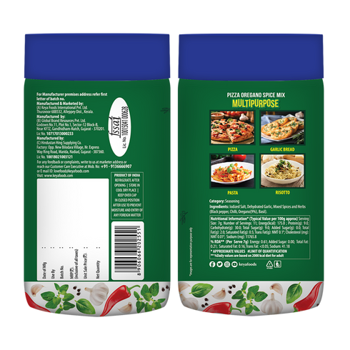 Keyafoods Keya Sprinklers Combo Italian Pizza Oregano 80g Piri Piri 100g Seasonings For Pizza & Pasta Premium All Natural & Healthy Italian Spice Blend for Pizza Pasta Sprinkler No Artificial Flavours and Colours Pack of 2