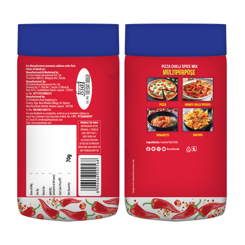 Keyafoods Keya Pizza Seasoning Combo Italian Pizza Oregano 80gm Italian Pizza Chilli 70gm Seasonings For Pizza & Pasta Premium All Natural & Healthy Italian Spice Blend for Pizza Pasta Sprinkler No Artificial Flavours and Colours Pack of 2