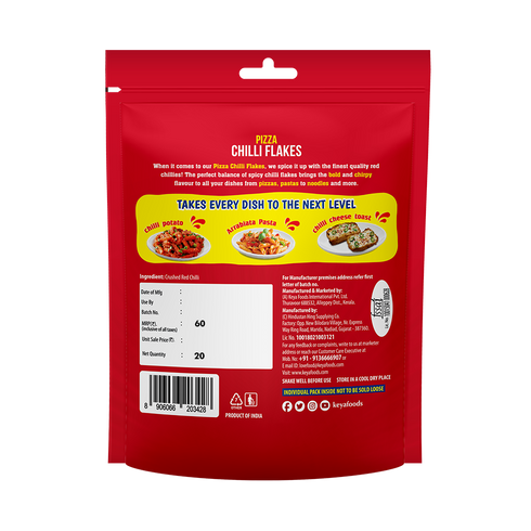 Keyafoods Keya Spice Mix Multipacks Pizza Oregano 40g Piri Piri 40g Pizza Chilli Flakes 20g Pack of 3