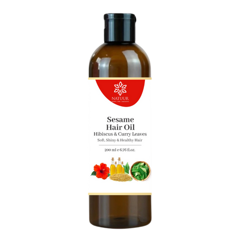 Natuur Sesame hair oil Hibiscus and Curry leaves 200ml