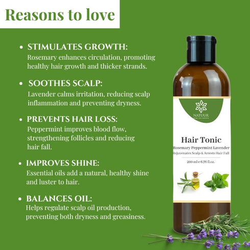 Natuur Hair Tonic Rosemary Peppermint Lavender 200ml