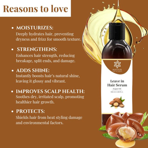 Natuur Natuur's Argan Oil Leave-In Serum Nourish & Shine