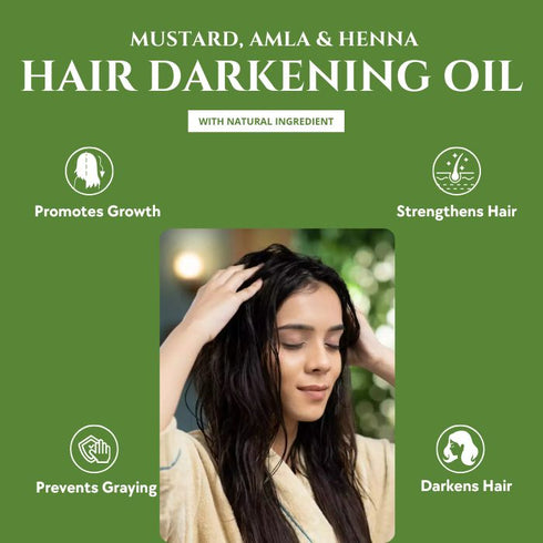 Natuur Hair Darkening Oil Mustard amla and henna 200ml