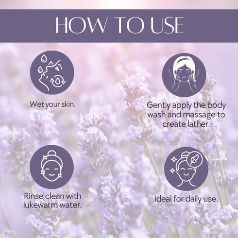 Natuur Lavender & Frankincense Body Wash Ageing Skin Repair 300ml