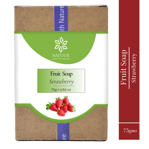 Natuur Fruit Soap- Strawberry 75gm