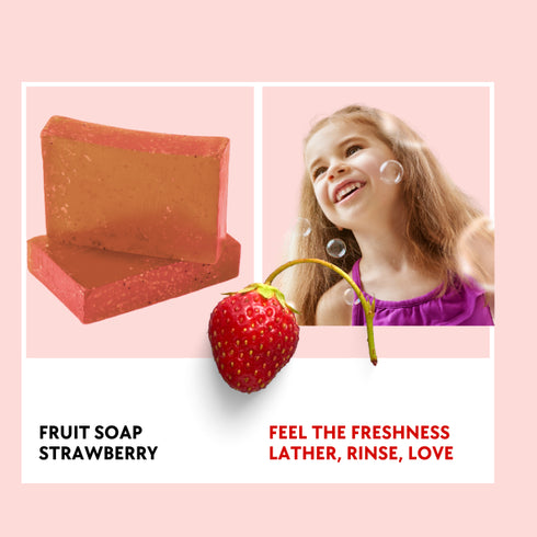 Natuur Fruit Soap- Strawberry 75gm