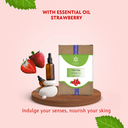 Natuur Fruit Soap- Strawberry 75gm