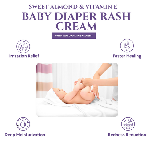 Natuur Baby Diaper Rash Cream- Sweet Almond & Vitamin E 100ml