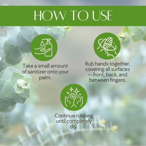 Natuur Hand sanitizer gel Lemongrass and eucalyptus