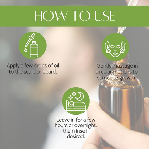 Natuur Beard & Hair Growth Oil Rosemary& Peppermint 50ml