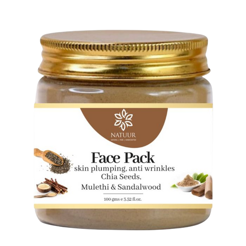Natuur Face Pack Chia Seeds, Mulethi and Sandalwood Skin Plumping 100gm